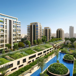 **Green Cities & Urban Oases:**
    "A vibrant, sustainable Middle Eastern city seamlessly blending modern architecture with abundant green spaces. Focus on innovative vertical gardens scaling skyscrapers, expansive green roofs, and lush urban parks where diverse families and children enjoy the serene environment. Depict advanced, subtle irrigation systems transforming arid landscapes into vibrant oases, emphasizing clean air and a sense of tranquility. Daytime, clear blue sky, soft natural light."